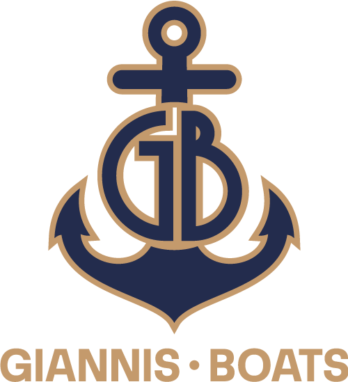 giannis boats logo blue gold